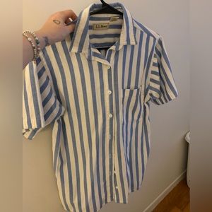 Vintage LL Bean Striped cotton button up